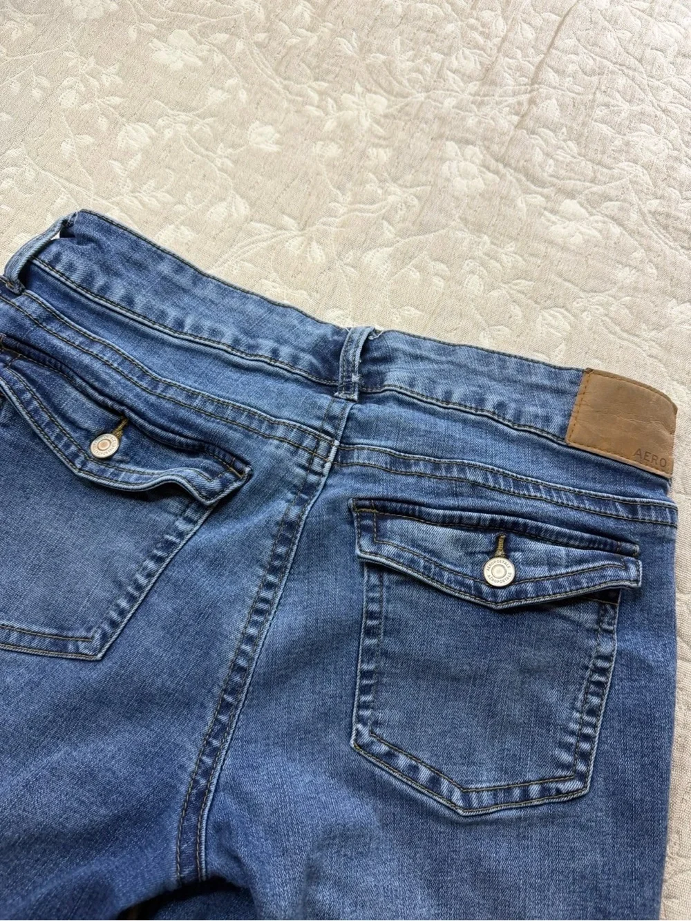Aéropostale Low Rise Flare Jeans Women’s 14 Reg Blue Y2K Bootcut Denim